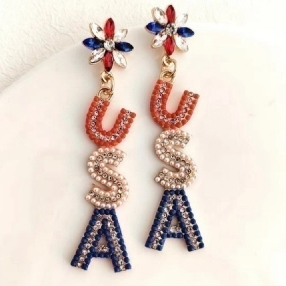 USA Patriotic Earrings